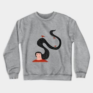 Girl and Birds Crewneck Sweatshirt